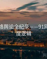 多维网络舆论全纪录——91网页版热度逻辑